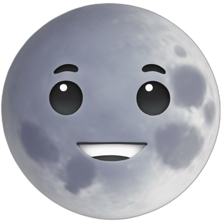 Happy moon emoji