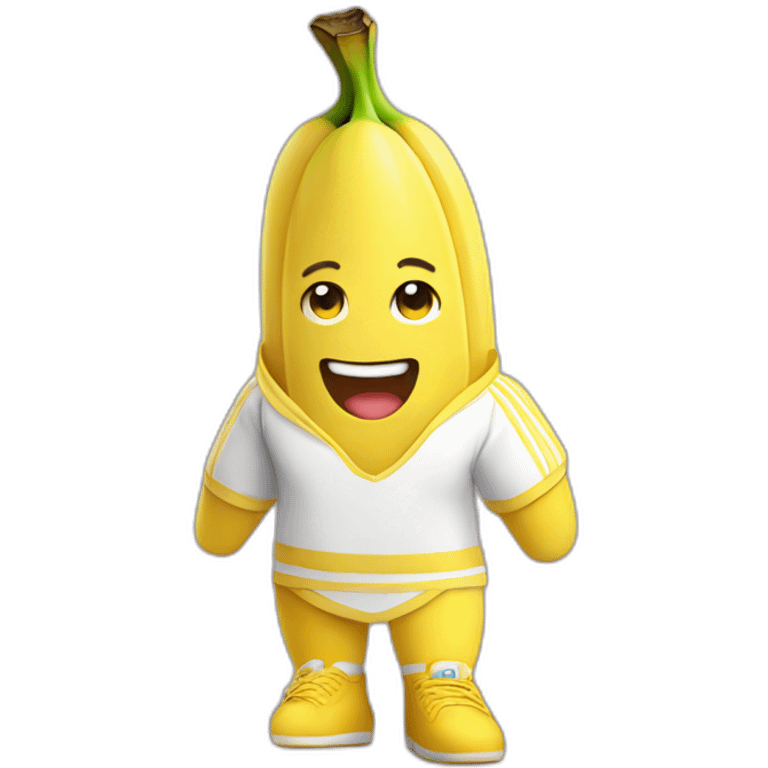 kawaii  banana in tennis uniform emoji