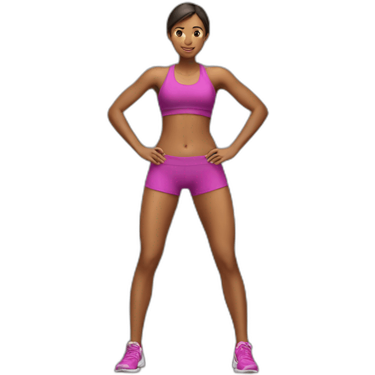 fitness woman belly emoji