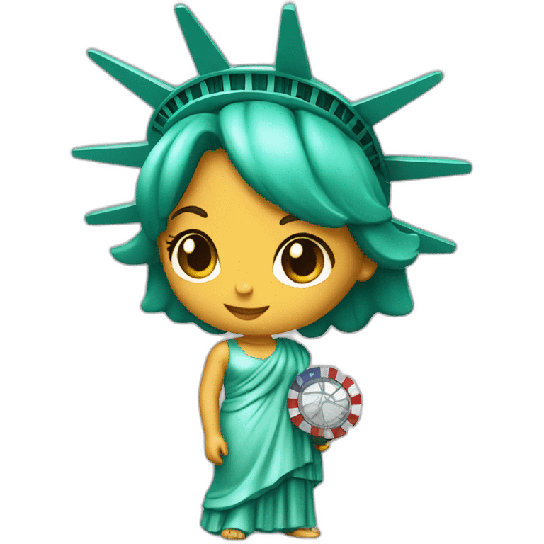 cute girl statue of liberty emoji