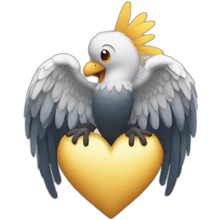 corazon con alas emoji