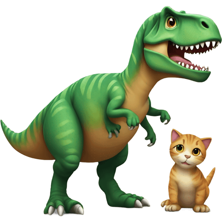 TREX holding a cat emoji