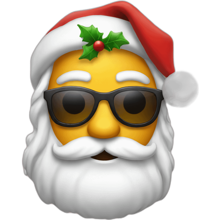 santa with sun glasses emoji