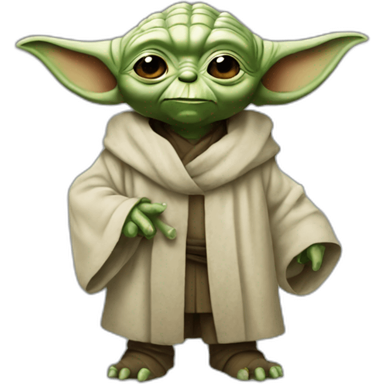 Yoda with bog belly emoji