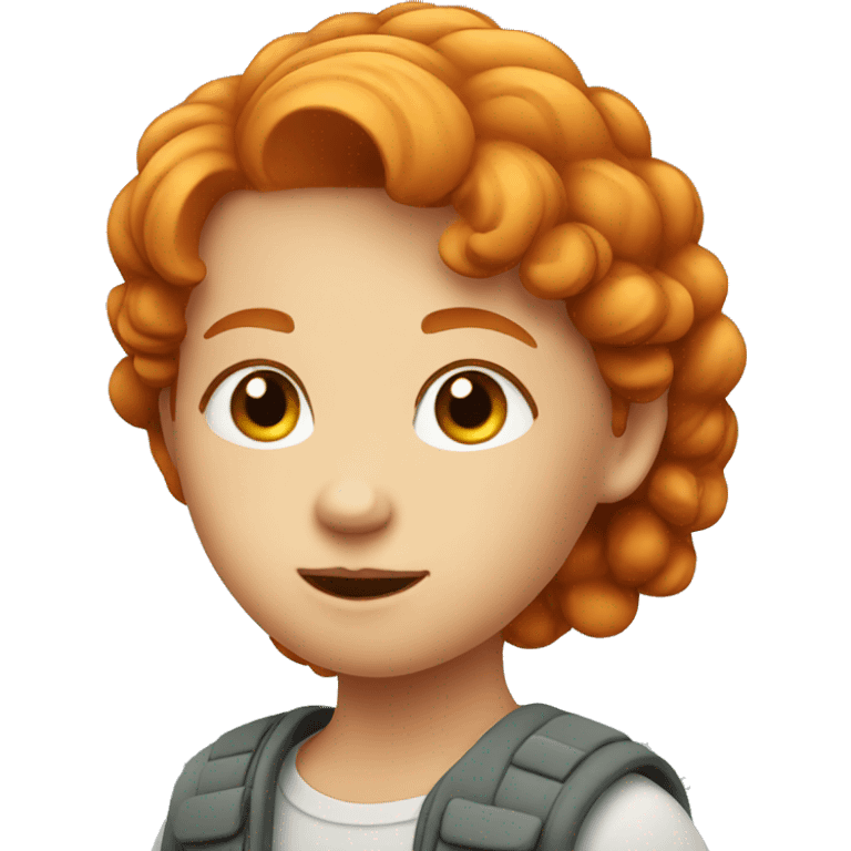 Cute ginger girl emoji