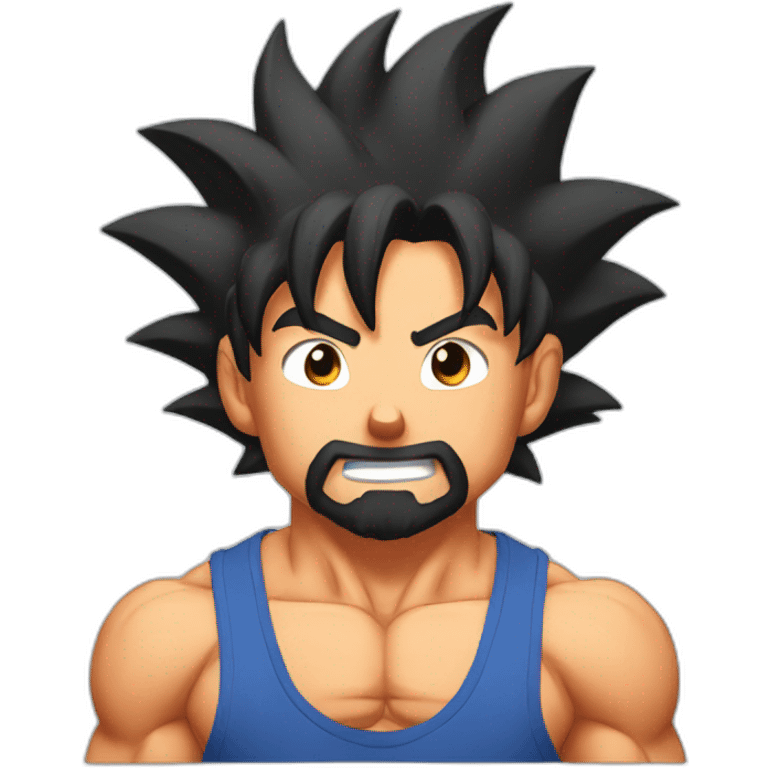 Goku at gym emoji