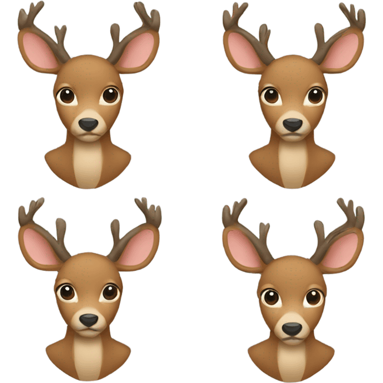 Deer wearing a hoodie emoji