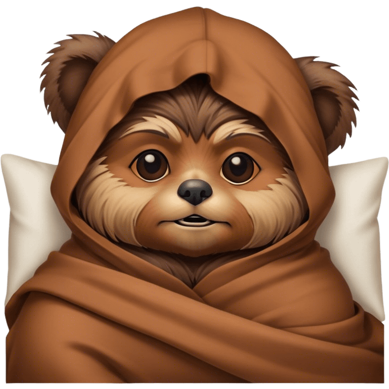 Ewok lying down in bed emoji