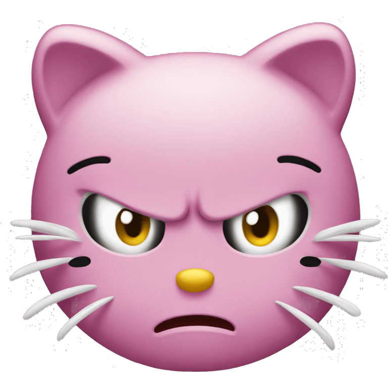 hello kitty making anger face emoji