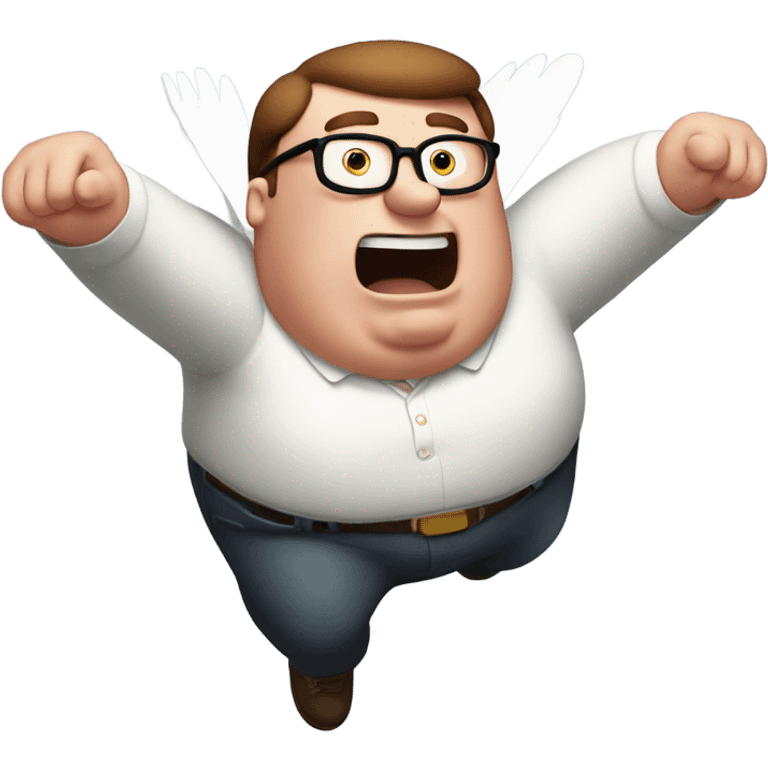 Peter griffin flying emoji