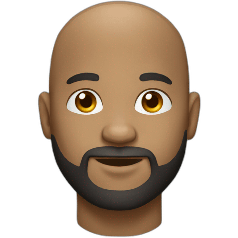 bald light skin black man with beard emoji