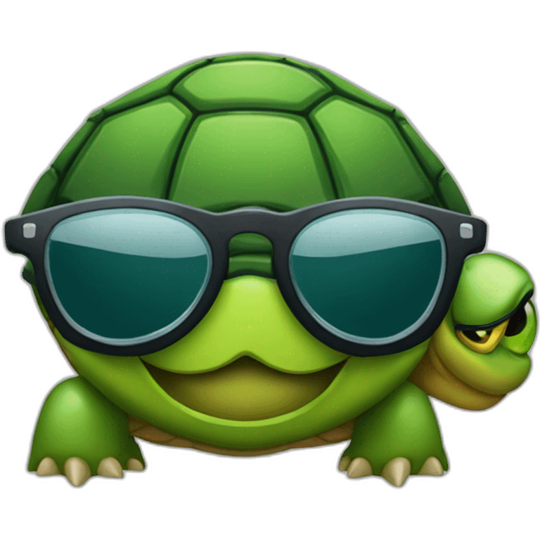 Tortuga con gafas emoji