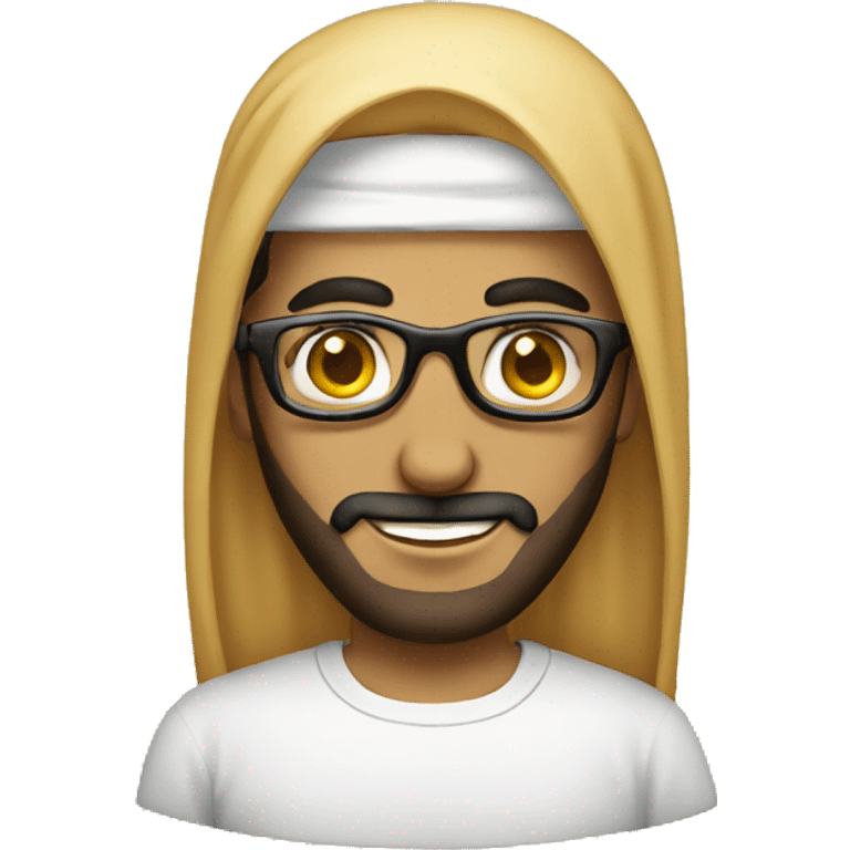 Arabe con gafas de fiesta emoji