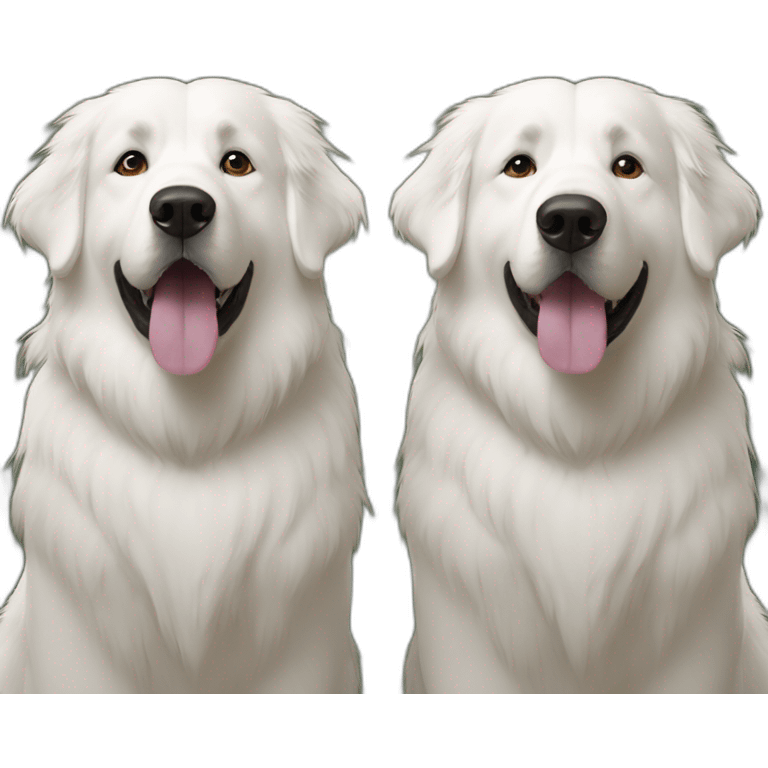 Two Great Pyrenees brothers emoji