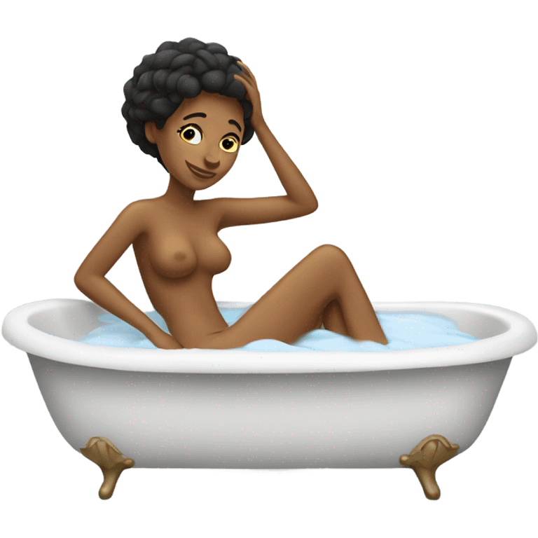 Woman in bath emoji