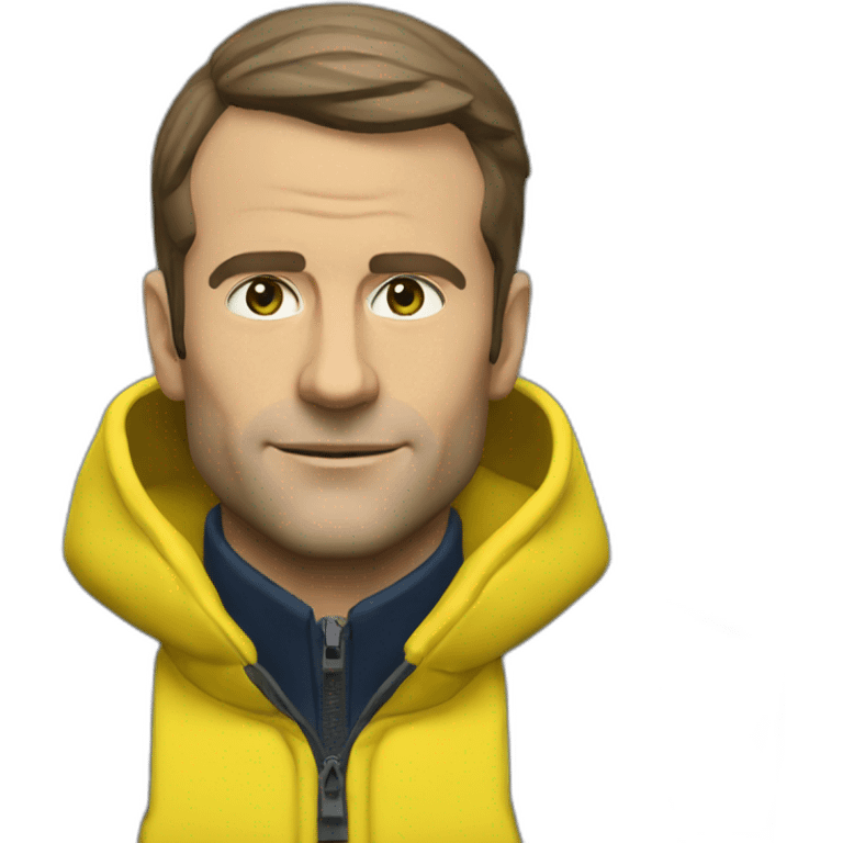 Macron gilet jaune emoji