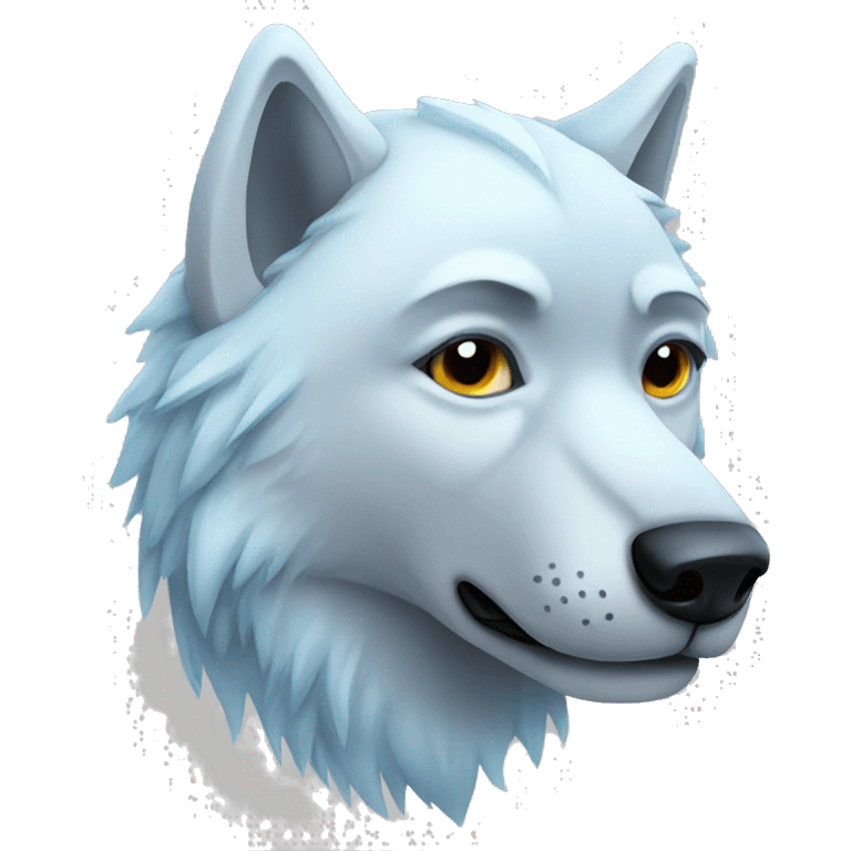 sad ice wolf emoji