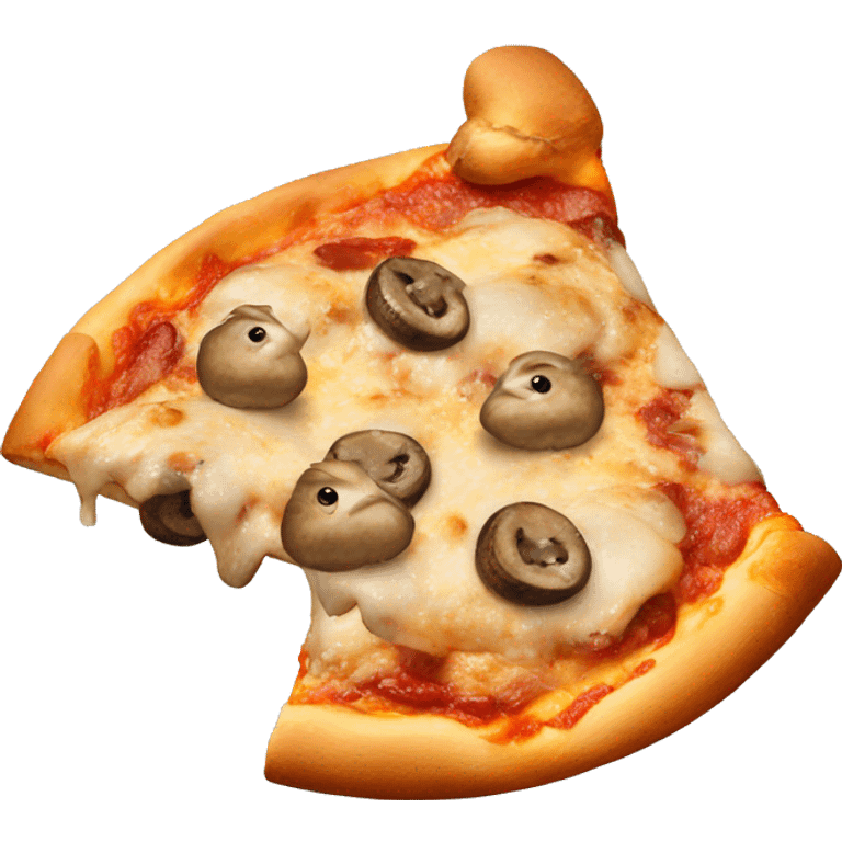 A chicken and mushroom pizza  emoji