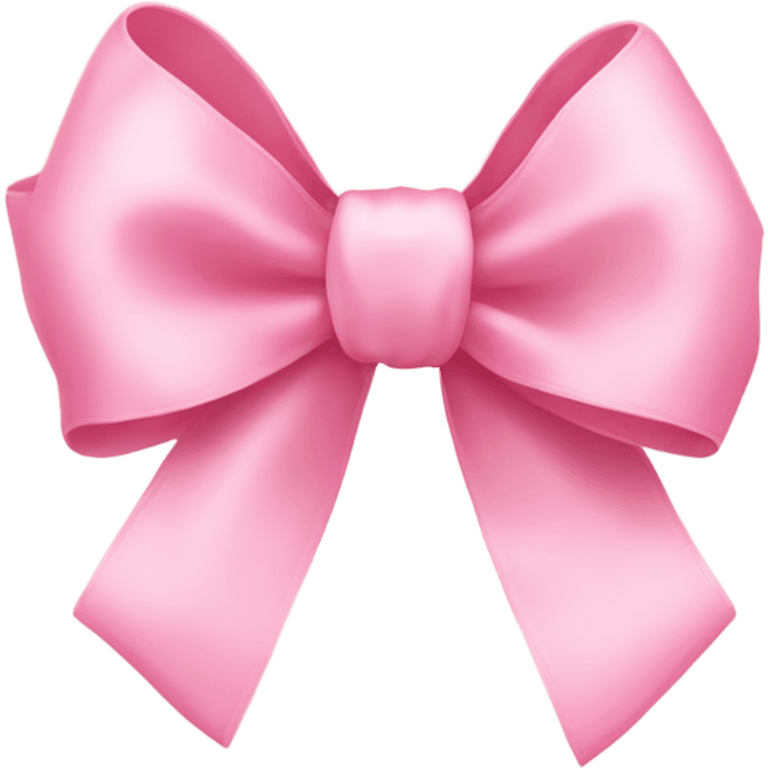 light pink ribbon bow on bear ear emoji