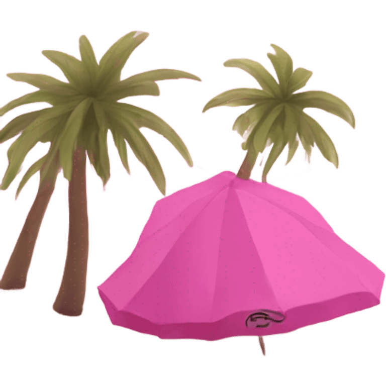 Pink beach emoji