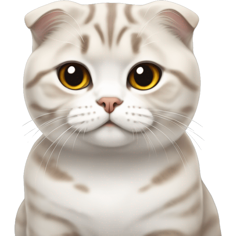 2 Scottish fold cats (one rad with and second - white)  emoji