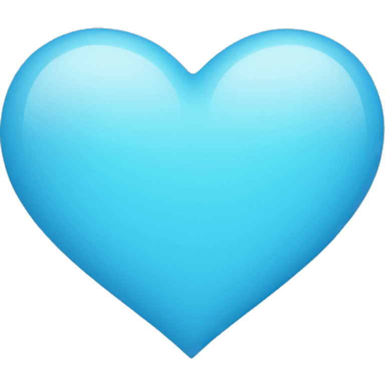 Light blue heart in apple style  emoji