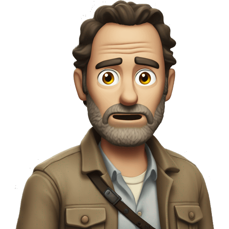 Rick Grimes with a shocked expression  emoji