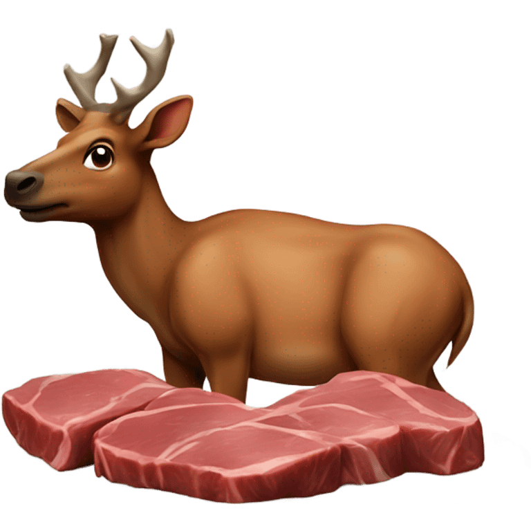 testosterone growth by eating tons of meats like kangaroo meat, elk, beef, steak emoji