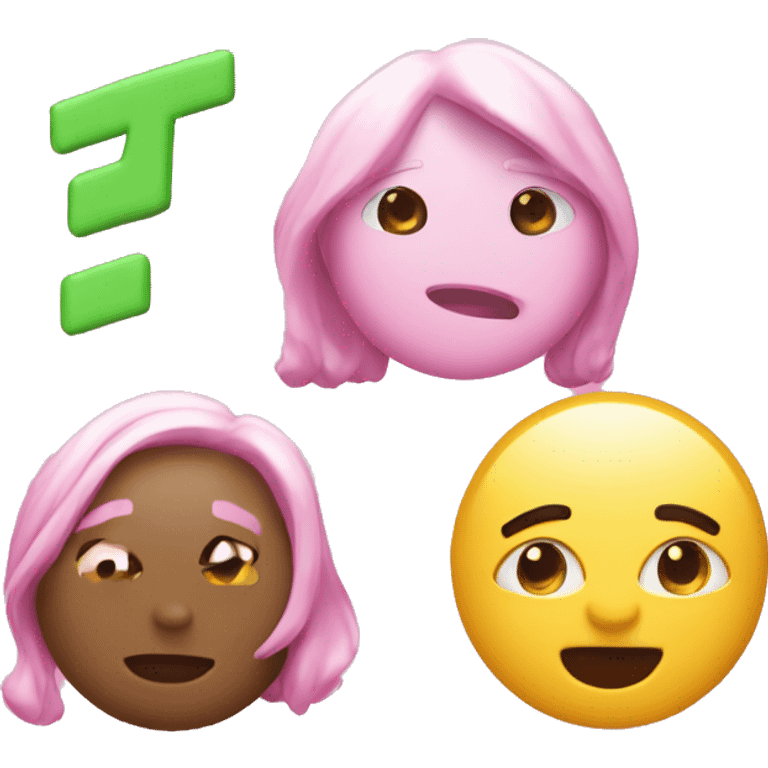 I want the two leters "TD" in white with a background pink emoji