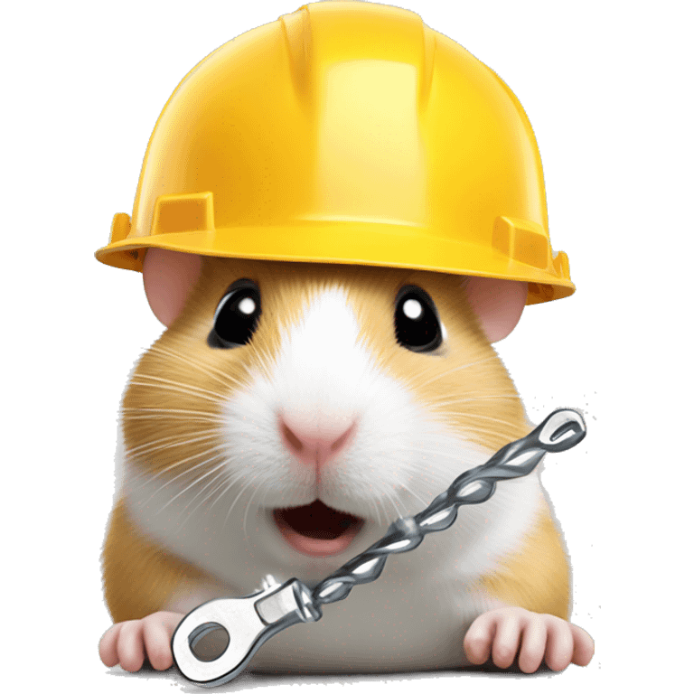 hamster head in a construction helmet with a wrench emoji