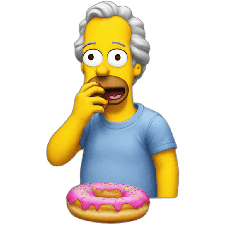 Homer simson eat donut emoji