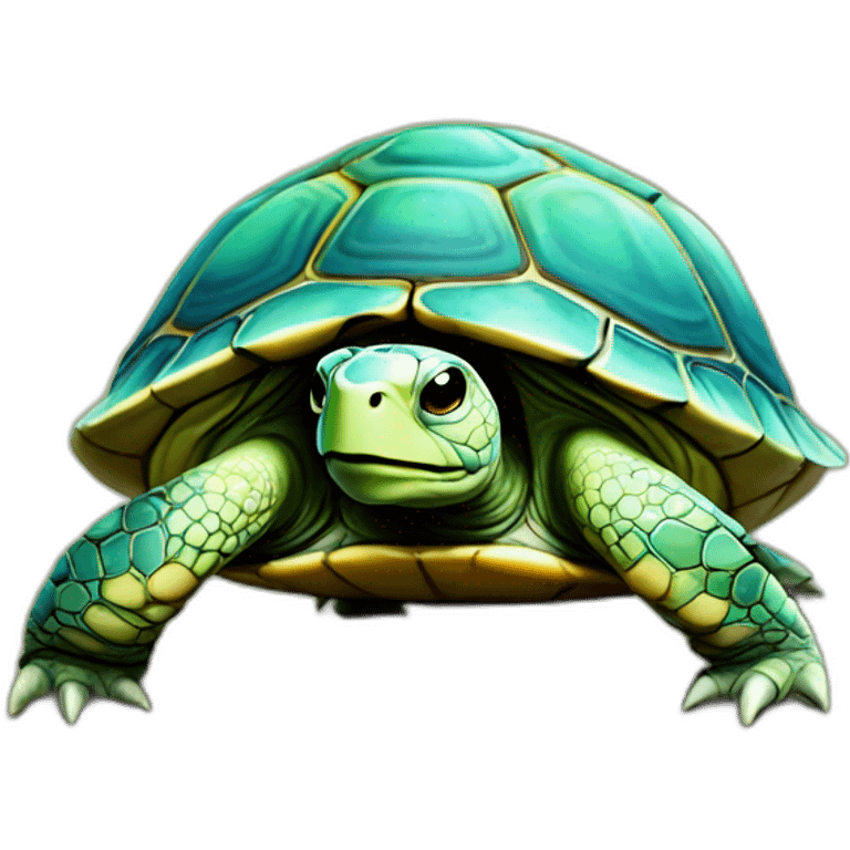 animal sur une tortue emoji