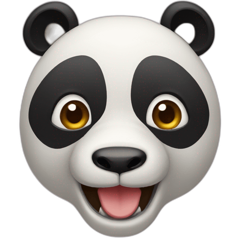 A panda bear mixed with a dino emoji