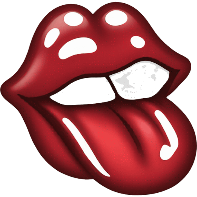 Rolling Stones tongue logo emoji