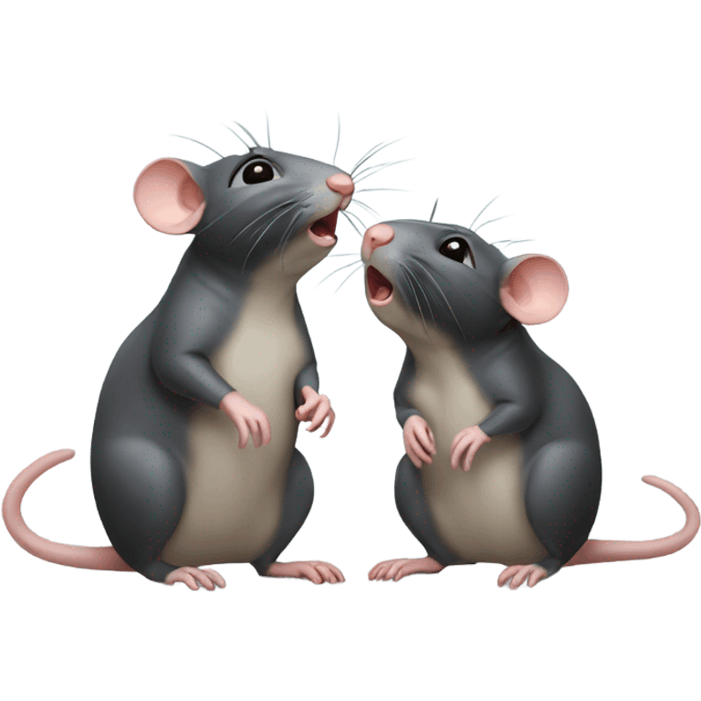 two rats gossips emoji