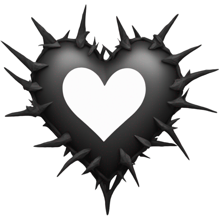 black heart with thorns emoji