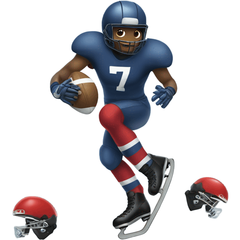 Football player on roller skates emoji