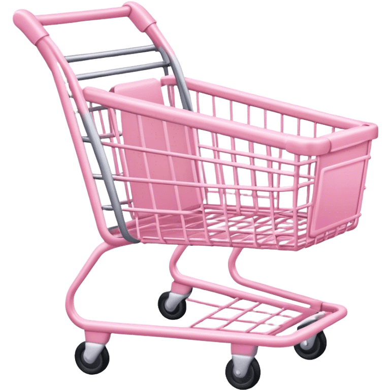 Pale pink empty shopping cart emoji