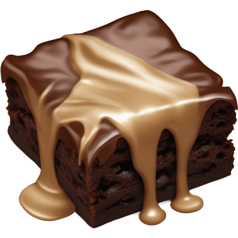 A gooey fudge brownie emoji