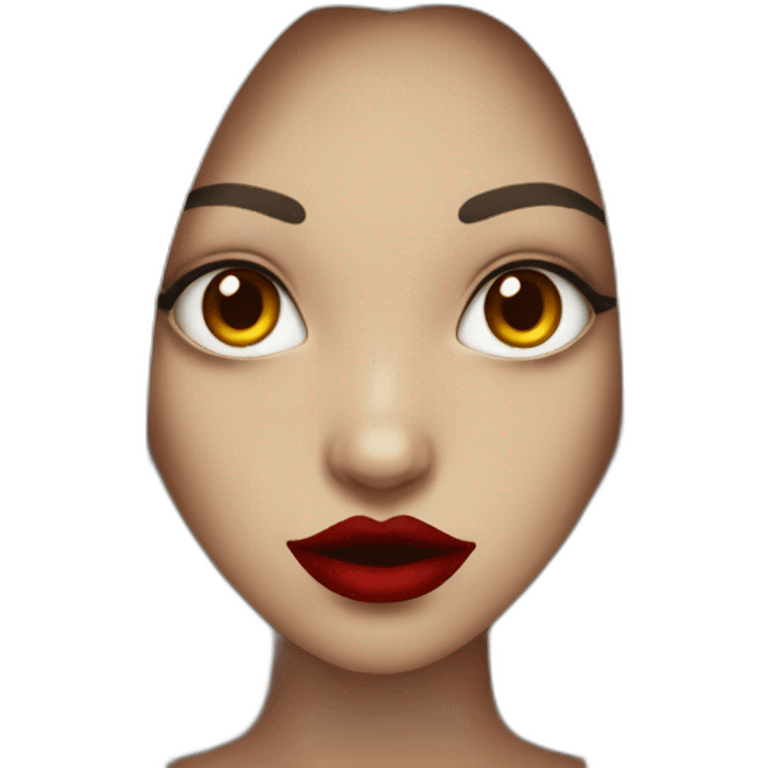 Vampire girl with red lips emoji