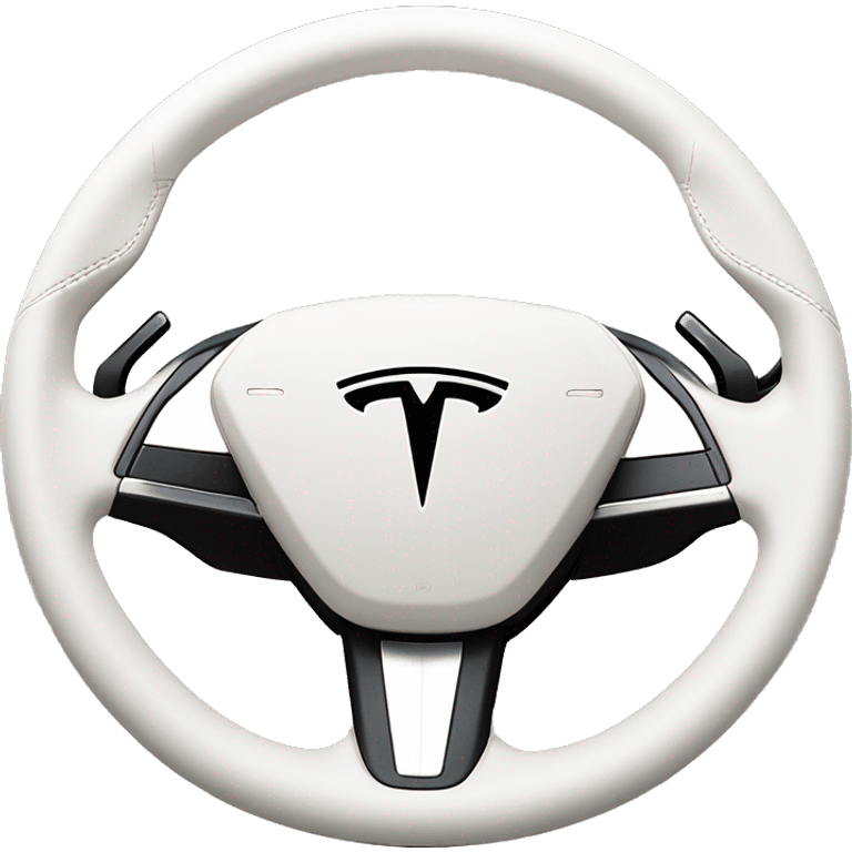 White stearing wheel Tesla model 3  emoji