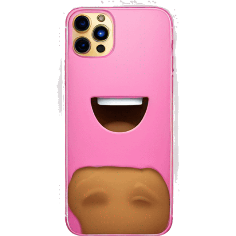 Pink iphone 15 pro max emoji