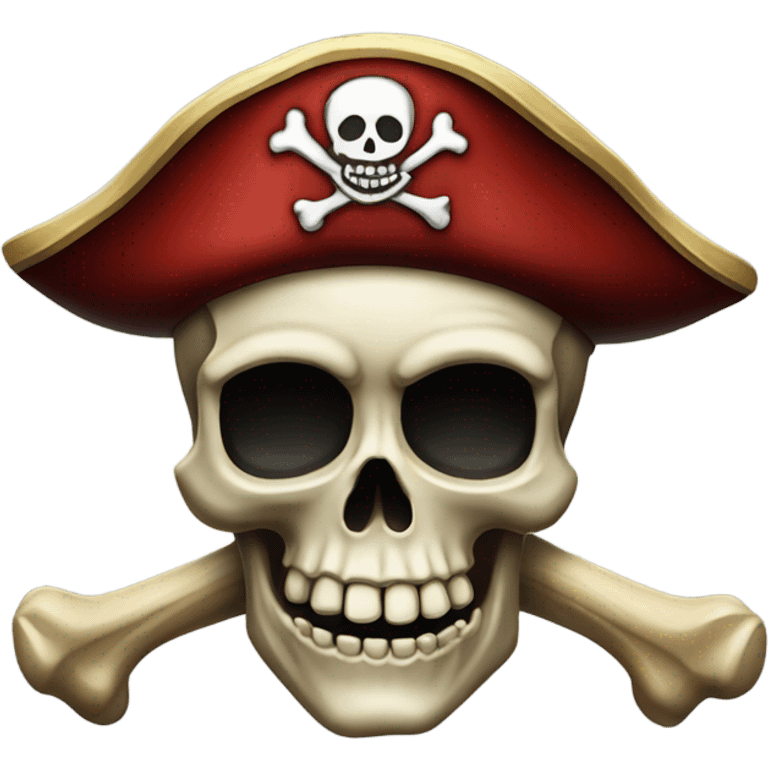 Pirate skull and crossbones emoji