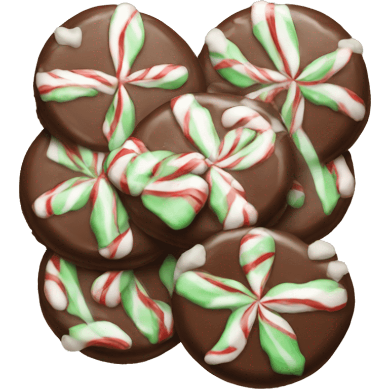 Peppermint chocolate cookies emoji