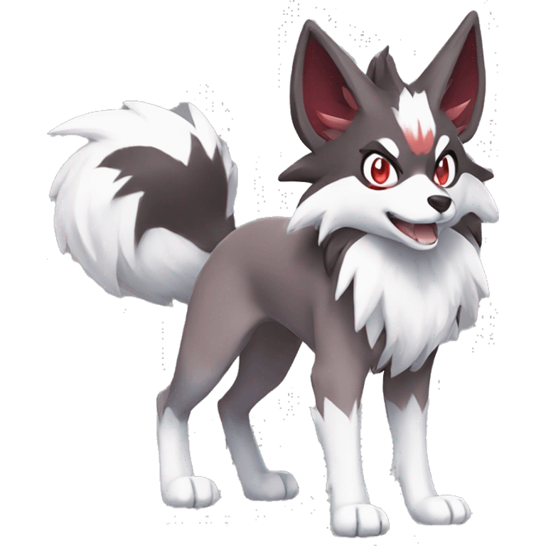 Lycanroc-Mightyena-Zorua full body emoji