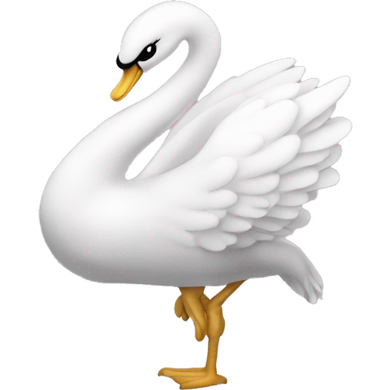 Has un emoji de un cisne rosa emoji