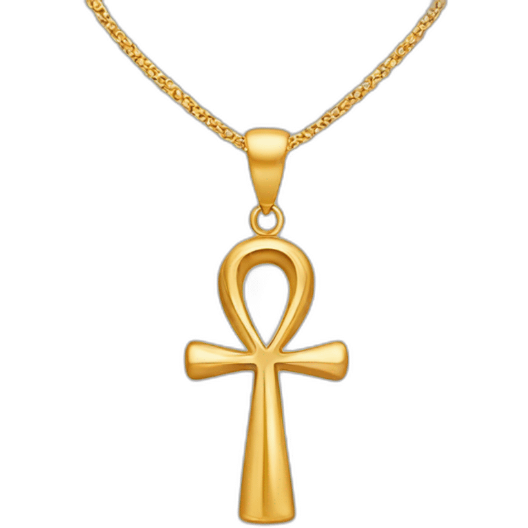 gold necklace with ankh emoji