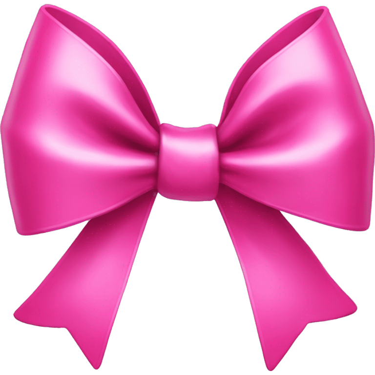 Pink glossy bow emoji