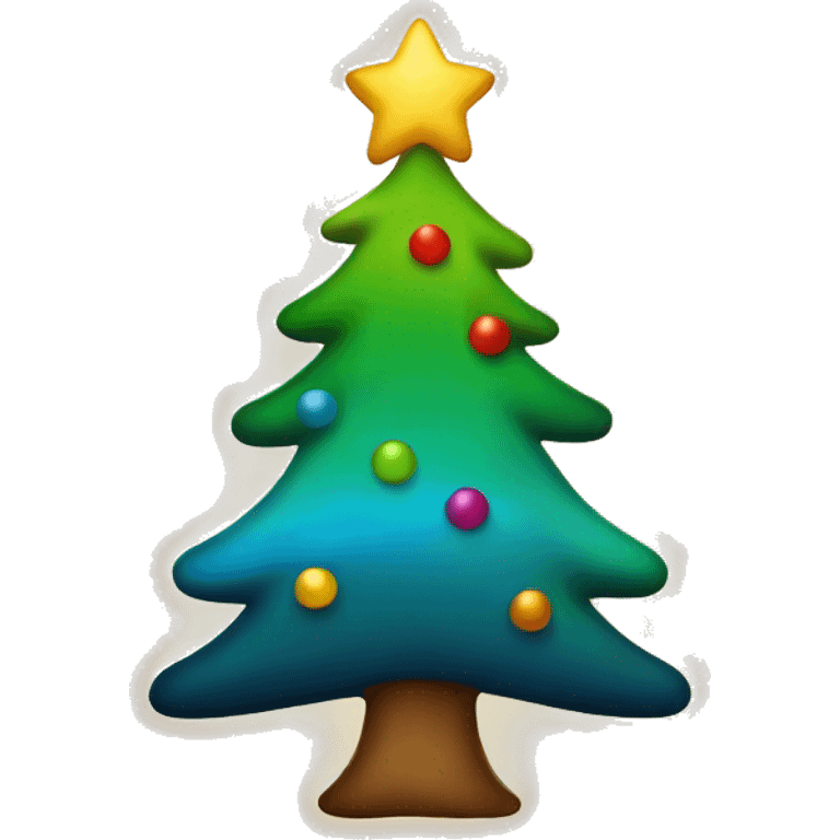 rainbow christmas tree  emoji