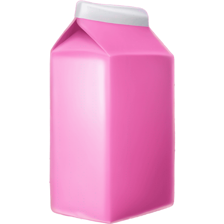 Hot pink carton of milk with glitter  emoji